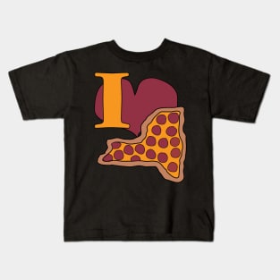 I Love Pizza From New York Kids T-Shirt